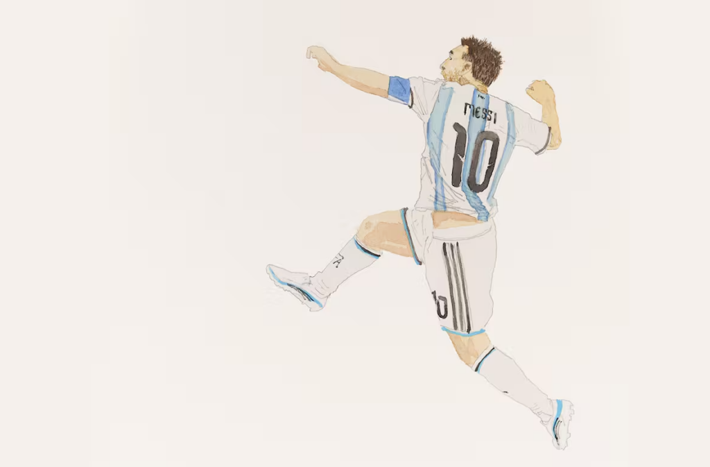 Un Messi por día: Sofía Wiñazki le dedica una serie de acuarelas al capitán de la selección argentina
